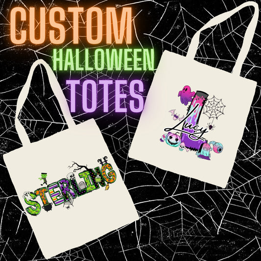 Custom Halloween Totes