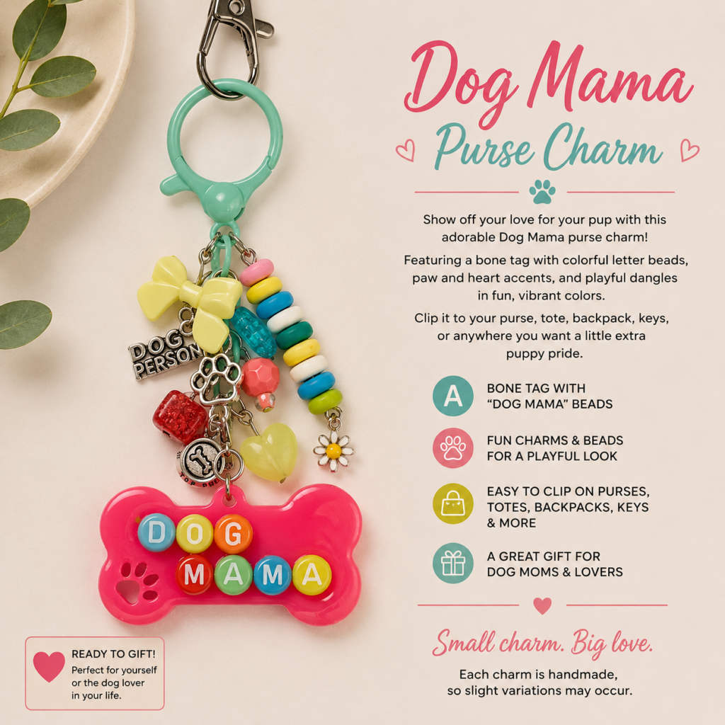Dog Mama Purse Charm